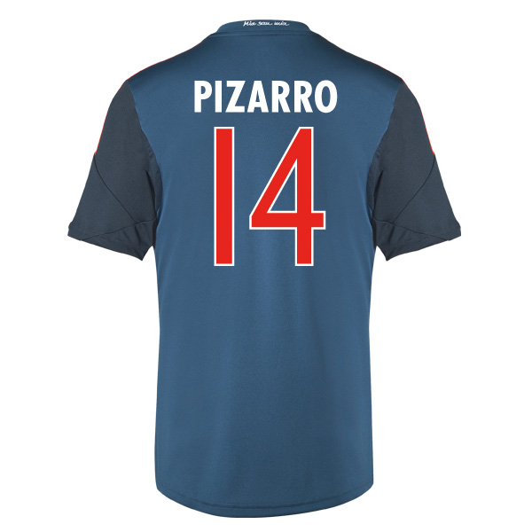 13-14 Bayern Munich #14 Pizarro Away Black&Blue Jersey Shirt - Click Image to Close